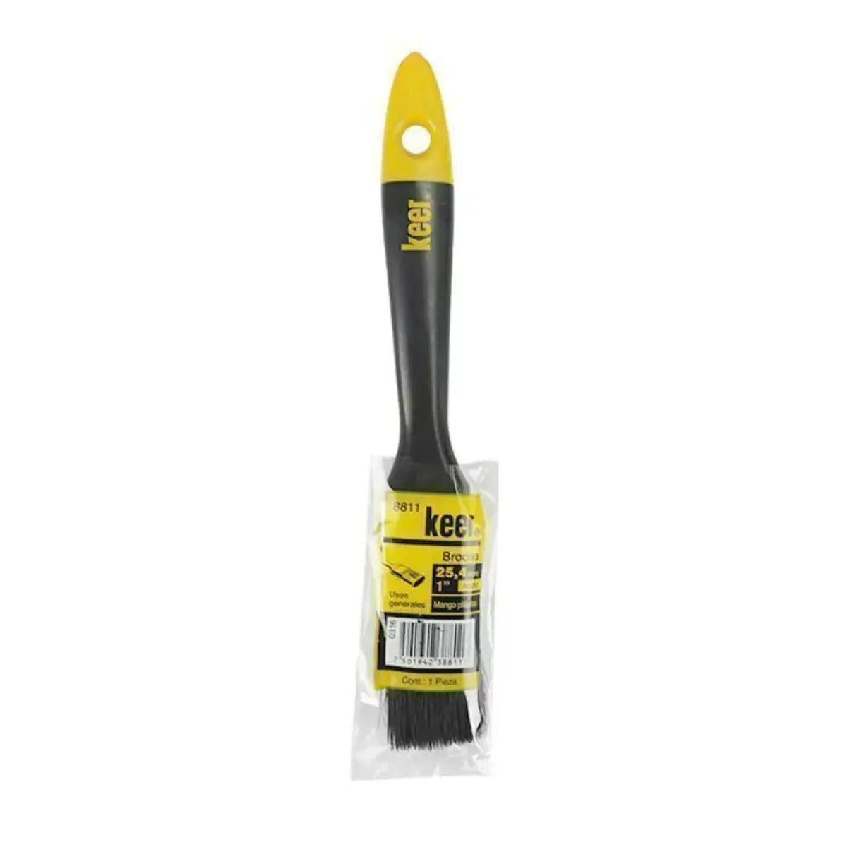 Brocha 1" Mango Plástico Keer - Kronaline - vista lateral