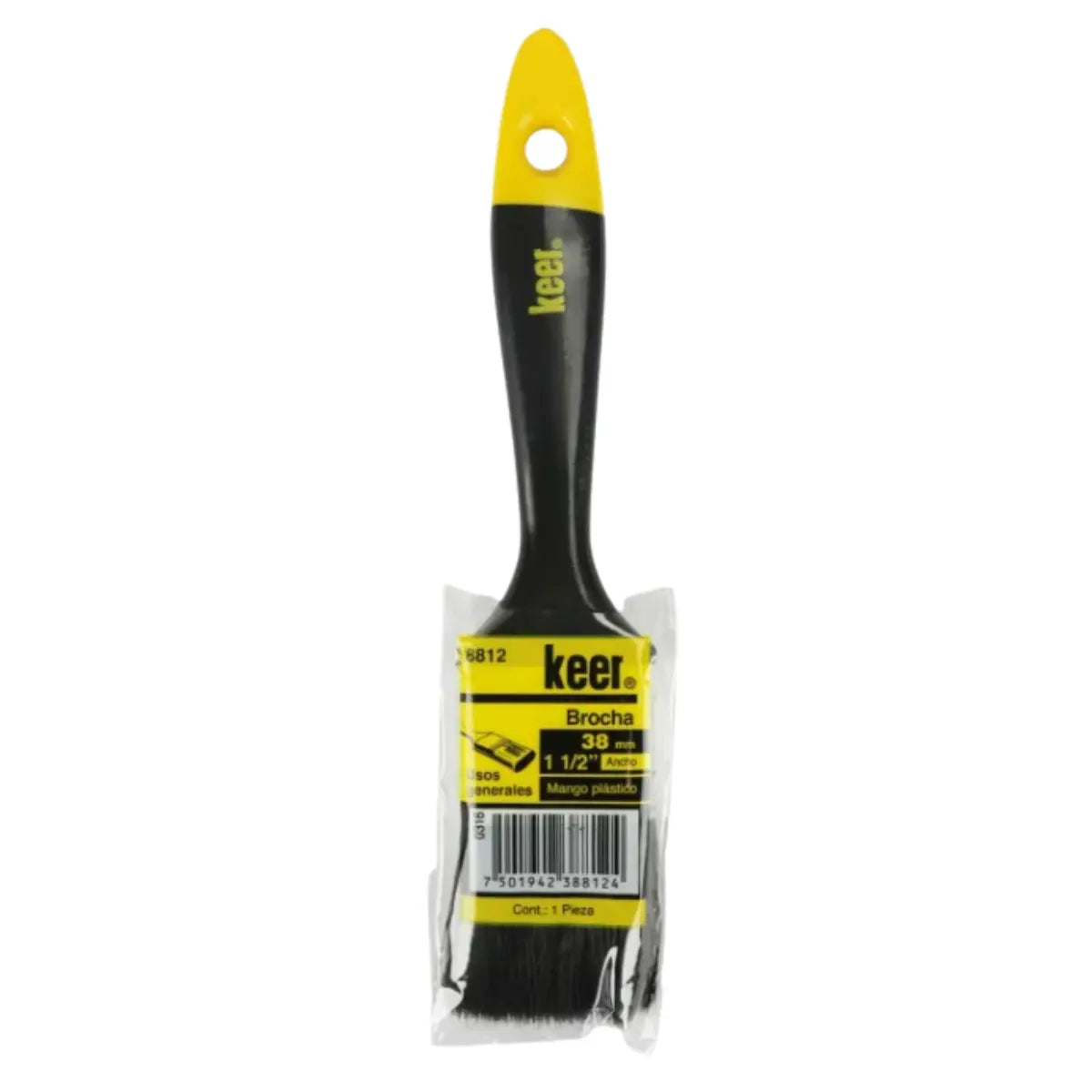 Brocha Mango De Plástico 1 1/2 Pulgadas Santul-keer 8812 - Kronaline - vista lateral