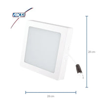 Paquete de 6 Luminarios LED Aksi 24W Sobreponer Cuadrado Luz Blanca - Aksi - vista lateral