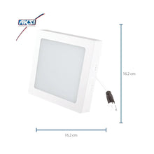 Luminario sobreponer cuadrado LED, Linea ECO, 12 W, luz blanca 6500K Aksi - Aksi - vista lateral