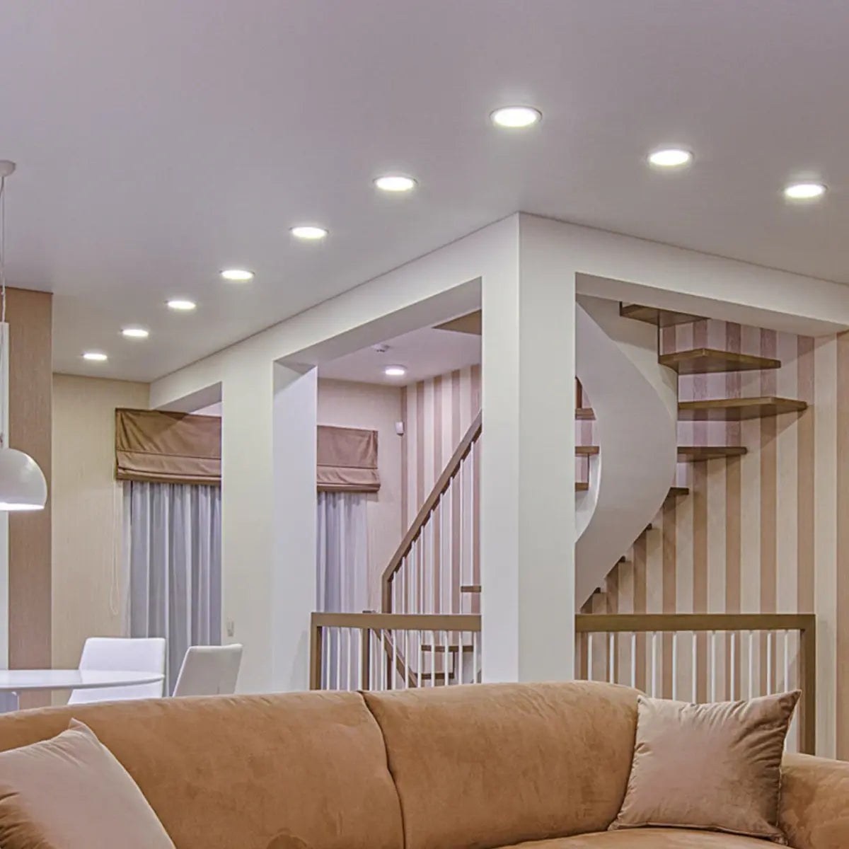Paquete de 6 Luminarios LED Aksi 12W Sobreponer Circular Luz Blanca - Aksi - vista lateral