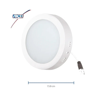 Paquete de 6 Luminarios LED Aksi 12W Sobreponer Circular Luz Blanca - Aksi - empaque