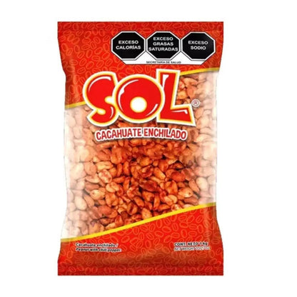 Cacahuate Enchilado Botanas Sol Snack Salado Enchilado 1 Kg - Papas Sol