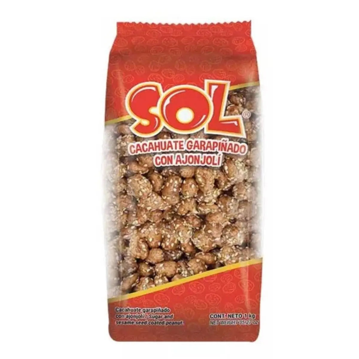 Cacahuates Garapiñados Ajonjoli Botana Sol Snack Dulce 1kg - Papas Sol
