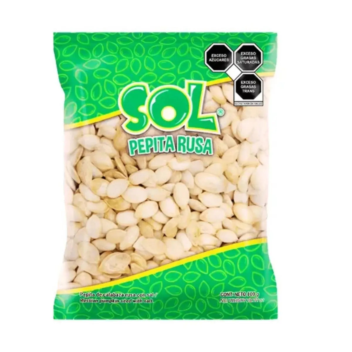 Pepita Rusa Botanas Sol Snack Semilla Salada Bolsa 800gr - Papas Sol