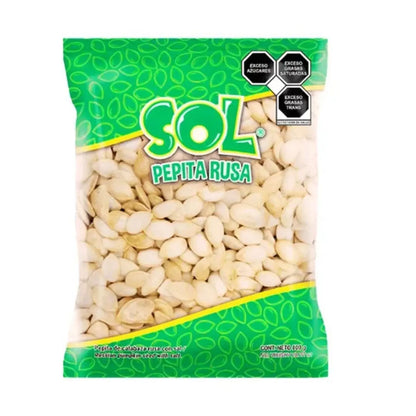 Pepita Rusa Botanas Sol Snack Semilla Salada Bolsa 800gr - Papas Sol