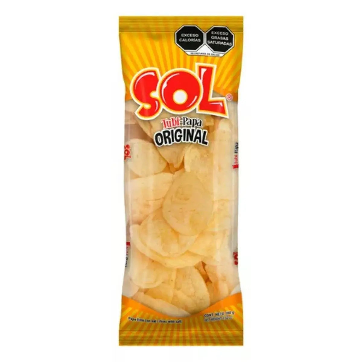 Papas Sol Tubipapa Sabor Original Botana Snack Salado 100g - PAPAS SOL - detalle