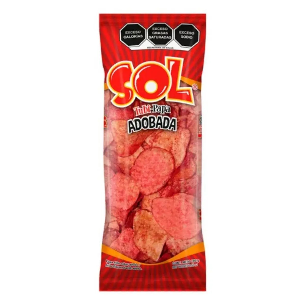 Papas Adobadas Tubipapas Sol Botana Snack Salado 100gr - PAPAS SOL - empaque