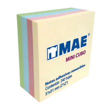 Nota mini cubo pastel de 4 colores, 240 hojas 2x2 MAE - Mae