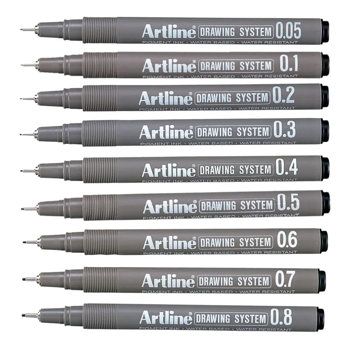 ESTILOGRAFO DEL 0.05, 0.1., 0.2, 0.3, 0.4, 0.5, 0.6, 0.7, 0.8 Negro ARTLINE - Mae