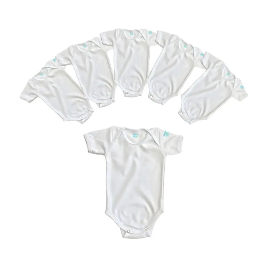 Pañalero BLANCO Manga Corta Talla 24 Meses 6 PIEZAS - Coveme - detalle