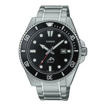 Reloj Casio Para Caballero Acero Inox Mdv-106dd-1a1vcf Correa Plateado Bisel Negro Fondo Negro - Casio - detalle