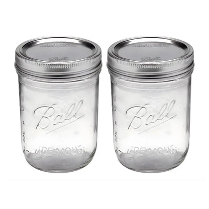 2 Mason Jars Ball 16oz Boca Ancha Pieza - Mason Jars - empaque
