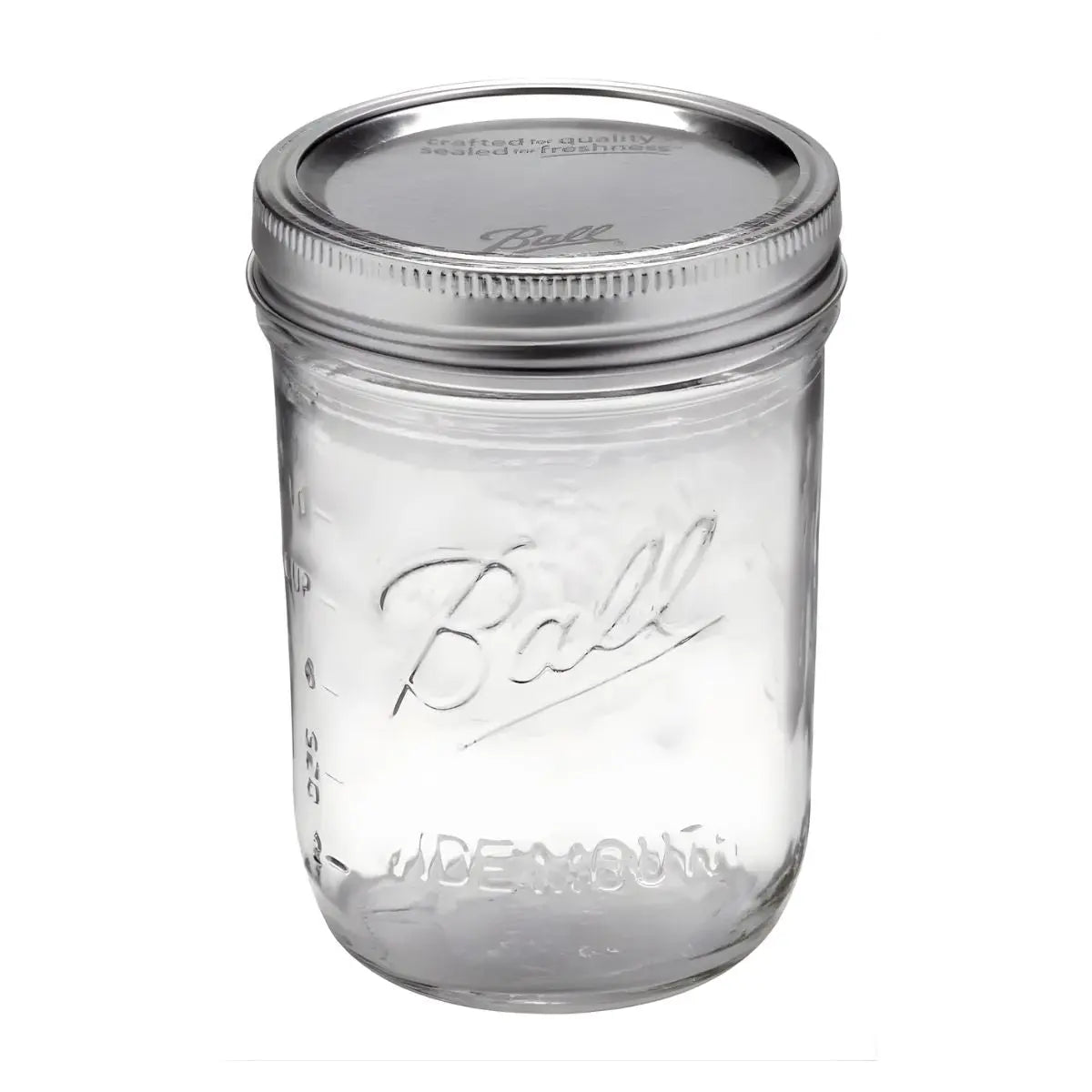 2 Mason Jars Ball 16oz Boca Ancha Pieza - Mason Jars - vista lateral