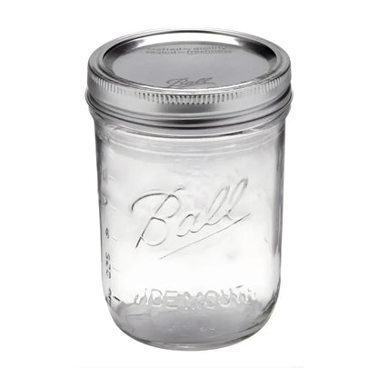 2 Mason Jars Ball 16oz Boca Ancha Pieza - Mason Jars - vista lateral