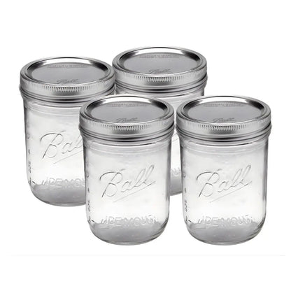 4 Mason Jars Ball 16oz Boca Ancha Pieza - Coveme - empaque