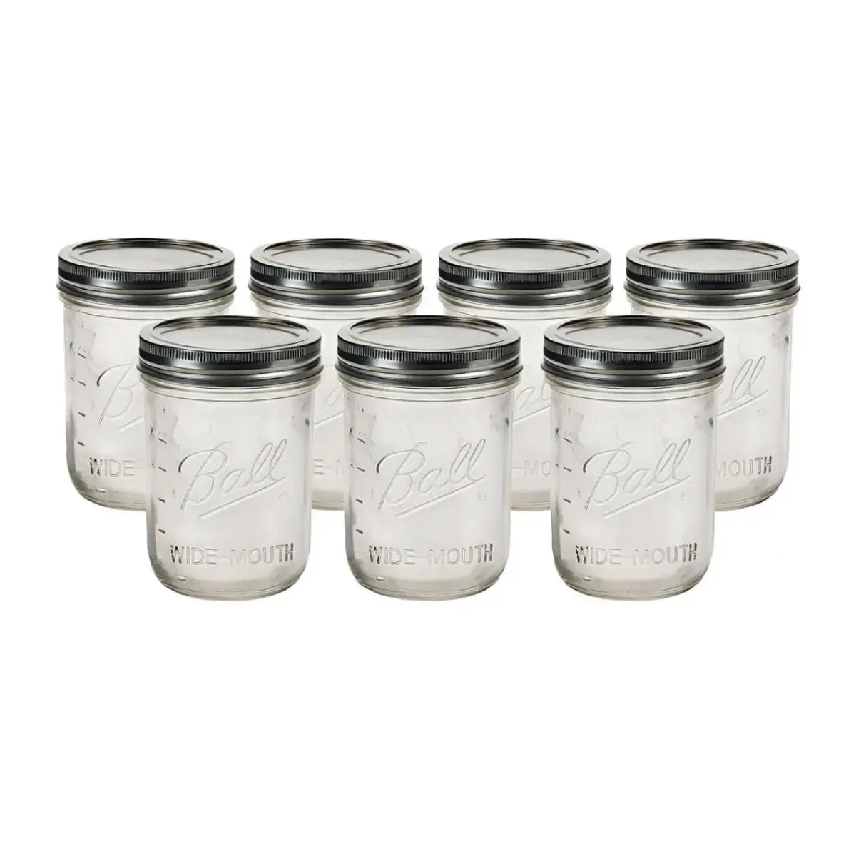 8 Mason Jars Ball 16oz Boca Ancha Pieza - Coveme - vista trasera