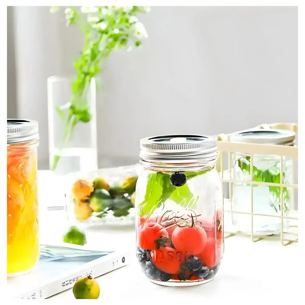 Bola Mason tarro 32 oz. Bola de vidrio transparente con boca ancha, Transparente, 32 oz (Wide Mouth), 2 - Ball - empaque