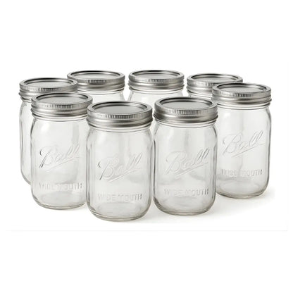 8 Mason Jars Ball 32 Oz Boca Ancha Pieza - Coveme