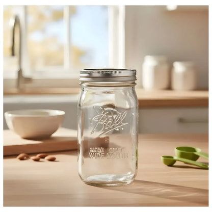 8 Mason Jars Ball 64oz Boca Ancha Pieza - Coveme