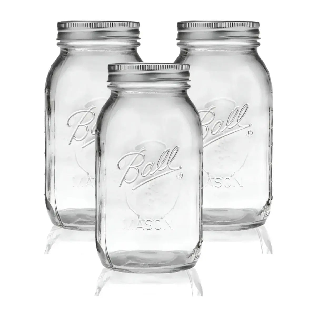 3 Mason Jars Ball 32 Oz Boca Regular Pieza - Coveme - detalle