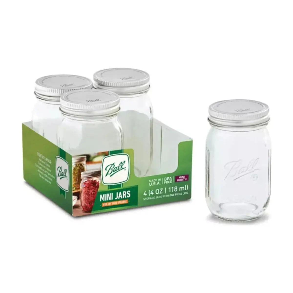 Mason Jar Ball 4 oz Mini (caja con 4) - Ball - detalle