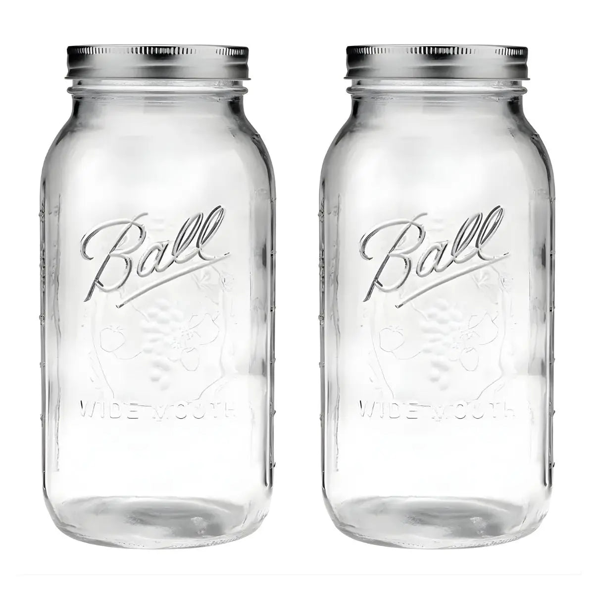 2 Mason Jars Ball 64oz Boca Ancha Pieza - Coveme - vista trasera
