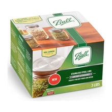 Caja 3pz Tapas de Acero Inoxidable Ball Boca Regular - Ball - vista trasera