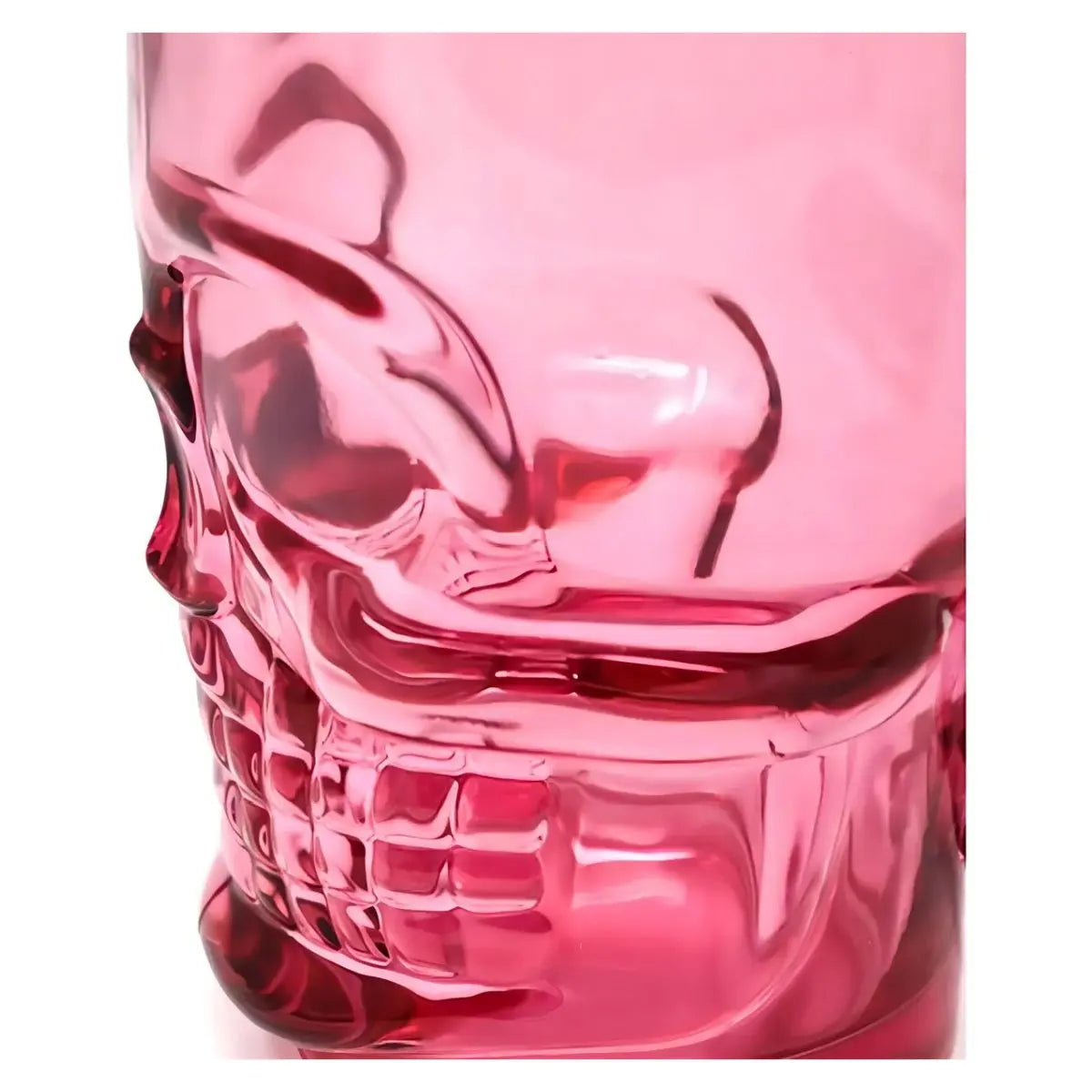 3pz Mason Jar Calavera COLOR con Asa 16oz ROSA - Coveme - vista trasera