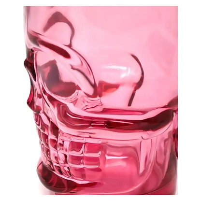 3pz Mason Jar Calavera COLOR con Asa 16oz ROSA - Coveme - vista trasera