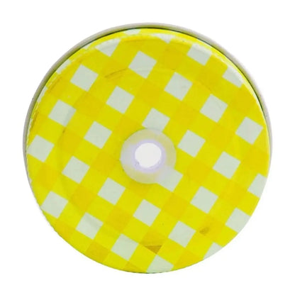 6pz Mason Jar Calavera COLOR con Asa 16oz AMARILLO - Drink Lab - vista lateral