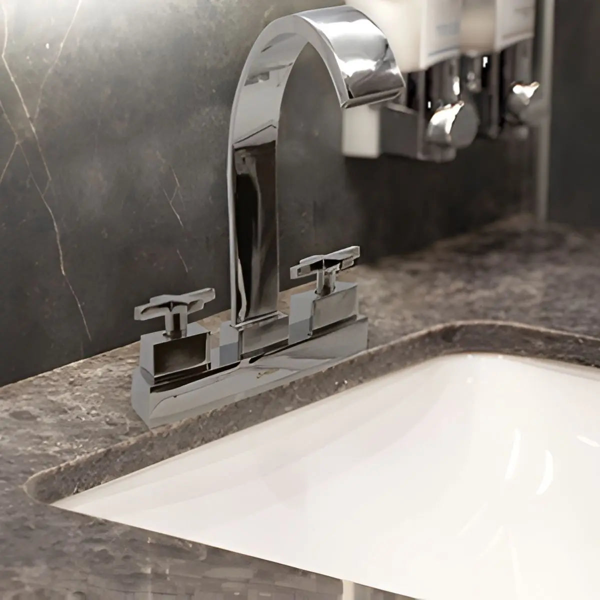 Mezcladora Lavabo Meer Plateada - CNX - empaque
