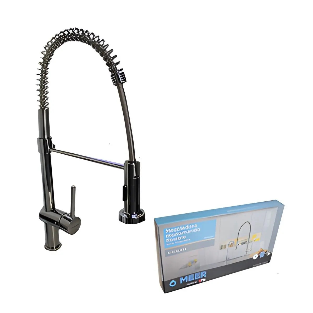 Mezcladora Monomando Flexible Meer Fregadero Cuerpo Zinc - CNX - vista lateral