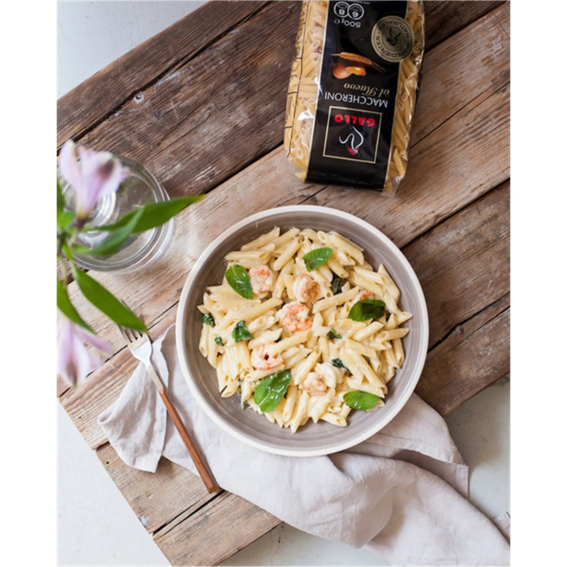 Maccheroni Huevo Gallo 450g - Cesarfer - vista lateral