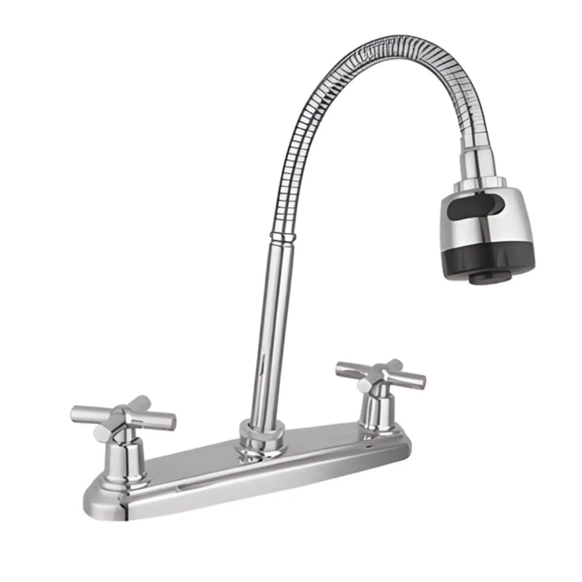 Meer Mezcladora Flexible Fregadero Balance Zinc Cromada 6PZ - CNX - vista lateral