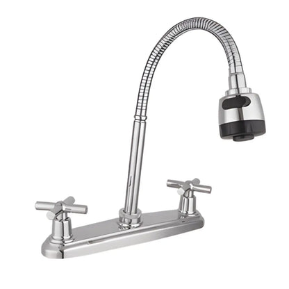 Meer Mezcladora Flexible Fregadero Balance Zinc Cromada 6PZ - CNX - vista lateral