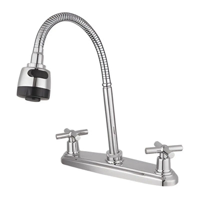 Meer Mezcladora Flexible Fregadero Balance Zinc Cromada 6PZ - CNX - detalle