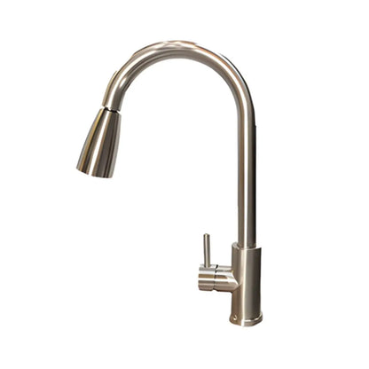 Meer Mezcladora Monomando Flexible Fregadero Zinc Cromada MASTER 10PZ - CNX - vista lateral