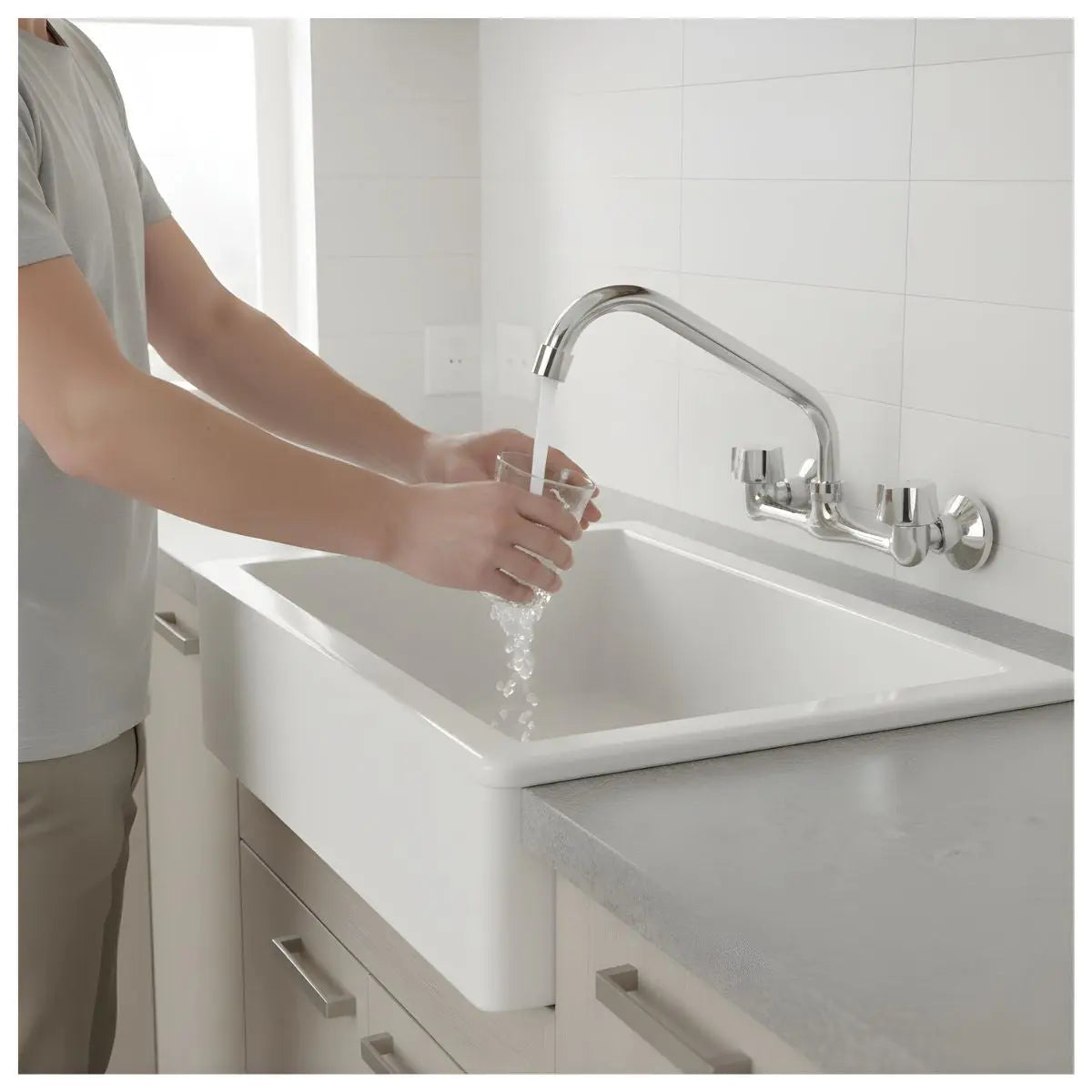 Mezcladora Fregadero Meer Laton Acero Inoxidable Cromada - CNX