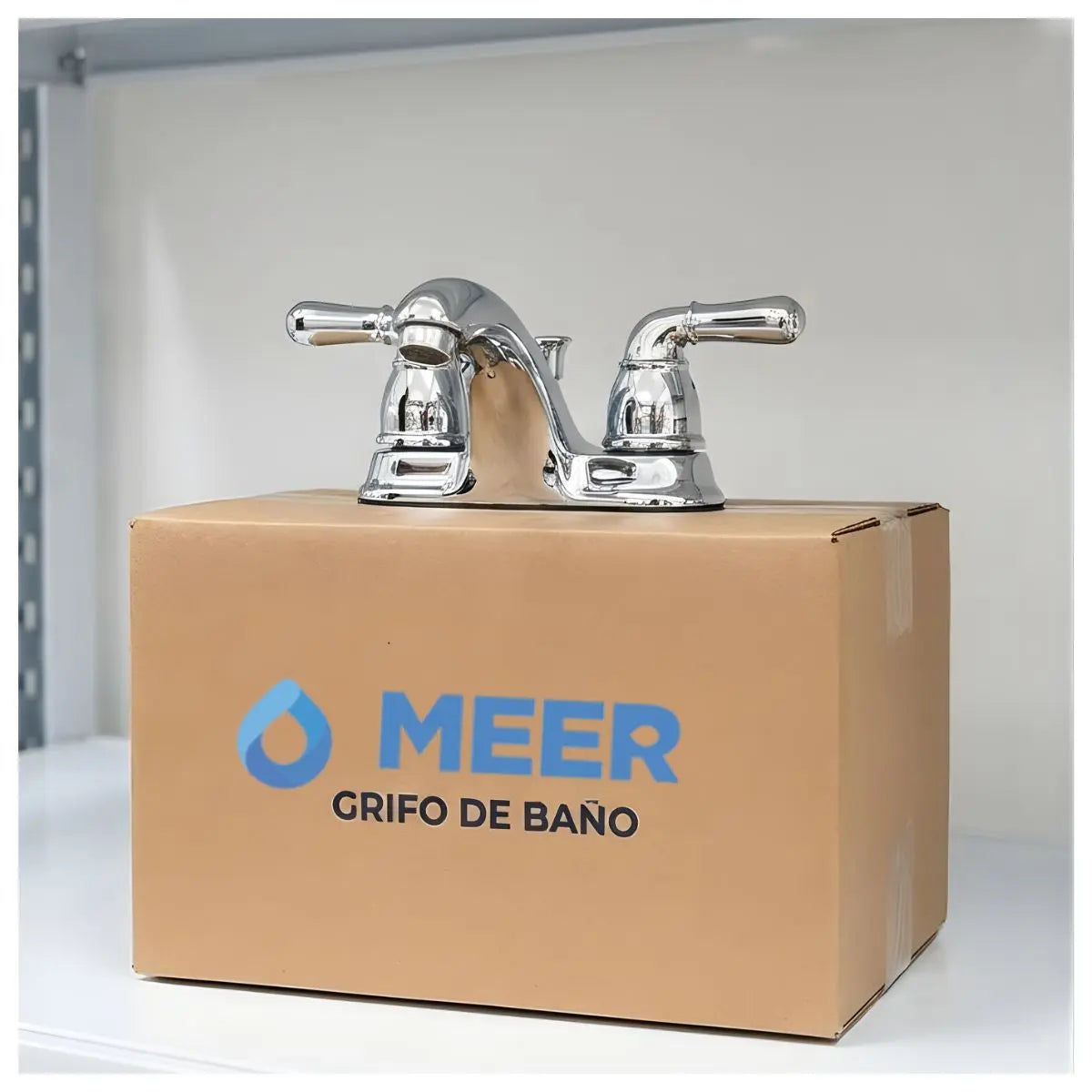 Mezcladora Lavabo Meer Color Plateado 4" Cuerpo de Laton 6PZ - CNX