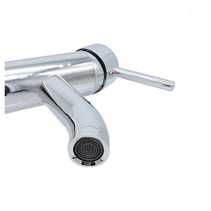 Mezcladora Monomando Lavabo Meer Acero Inoxidable Cromada 6PZ - CNX - empaque