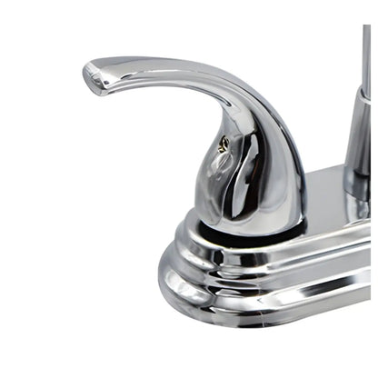 Mezcladora Para Lavabo Cuello Plateada 4" Cuerpo Laton MASTER 20PZ - CNX - vista lateral