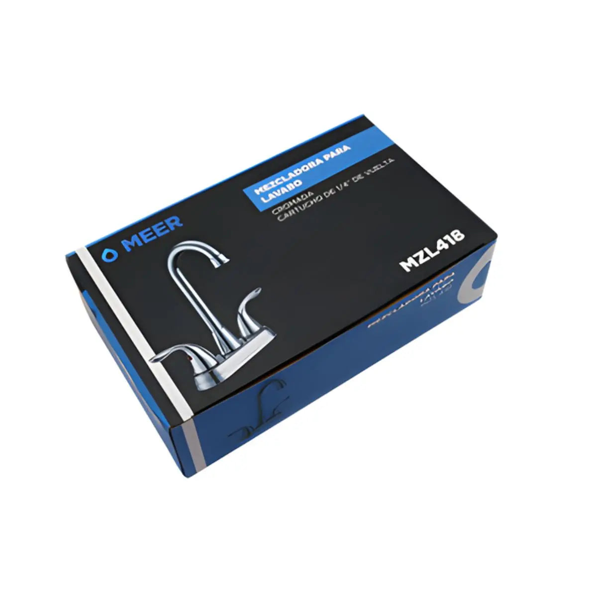 Mezcladora Para Lavabo Cuello Plateada 4" Cuerpo Laton MASTER 20PZ - CNX - detalle