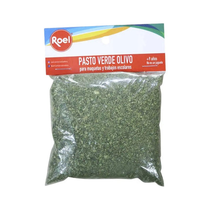 Pasto Verde Olivo 30g Roel Para Maquetas - Roel - vista lateral