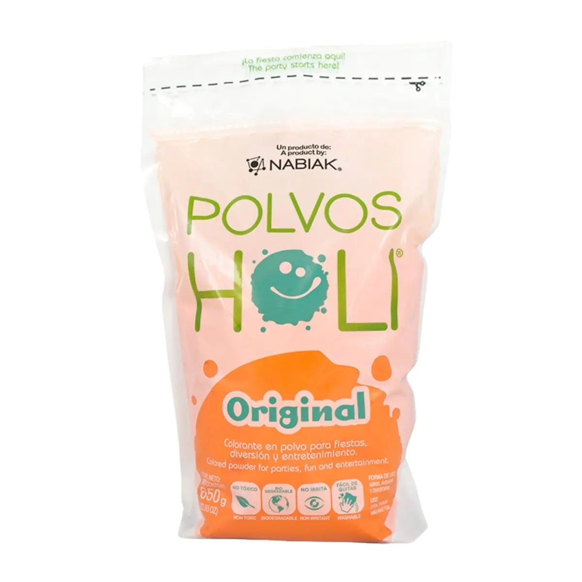 Polvos Holi Maxibolsa Original Naranja 650gr - Polvos Holi