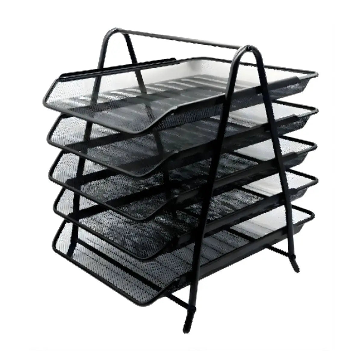 Charola Organizadora Malla Metalica 5 Niveles Negro Tipo Oficio Nextep - NEXTEP