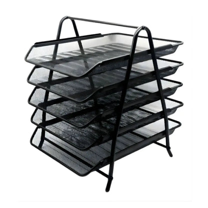 Charola Organizadora Malla Metalica 5 Niveles Negro Tipo Oficio Nextep - NEXTEP