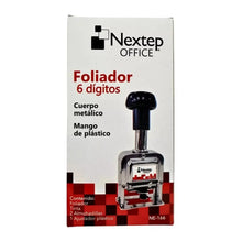 Foliador 6 Digitos Nextep Automatico Metal Tinta Negra - Nextep - empaque