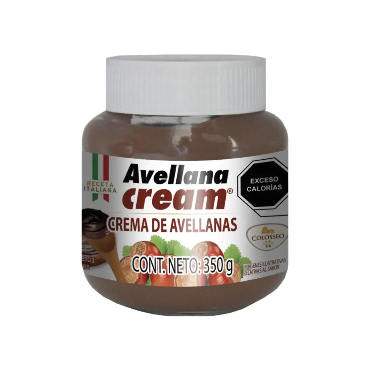 Crema Avellana Colosseo Italiano Chocolate Frasco 350g - Hanseatik