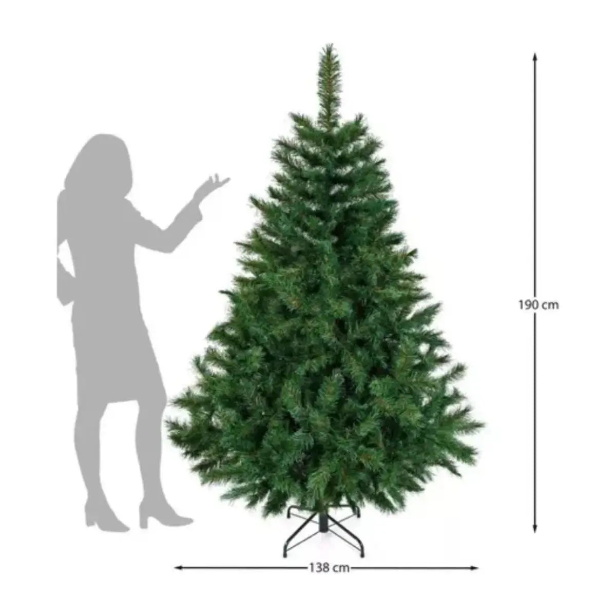 Arbol Navidad Naviplastic Pino Bavaro Lujo Ver No6 190cm Color Verde - Offiland